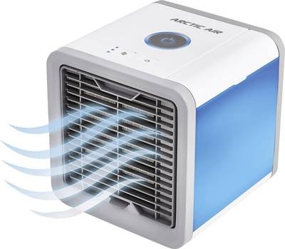 MediaShop Arctic Air Luftkühler 10 W (L x B x H) 17 x 17 x 17 cm Weiß, Grau mit wählbaren Stimmungslichtern