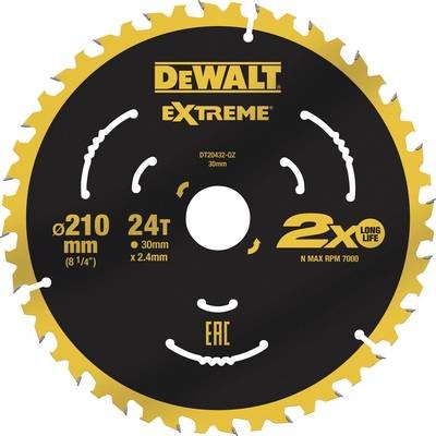 DEWALT DT20432-QZ DT20432-QZ Kreissägeblatt 210 x 30 x 2.4 mm Zähneanzahl: 24 1 St.