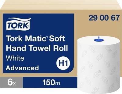 TORK 290067 Matic® Papierhandtücher (L x B) 150 m x 21 cm Weiß 900 m