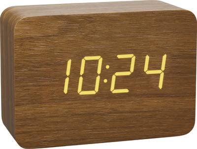 TFA Dostmann 60.2549.08 Funk Wecker Holz, Braun Alarmzeiten 1