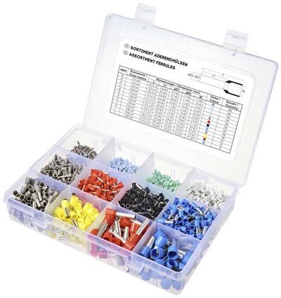 TRU COMPONENTS TC-11991828 Aderendhülsen-Sortiment 0.14 mm², 0.25 mm², 0.34 mm², 0.5 mm², 0.75 mm², 1 mm², 1.5 mm², 2.5
