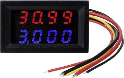 TRU COMPONENTS TC-AMVL4D-RED/BLUE Digitales Einbaumessgerät