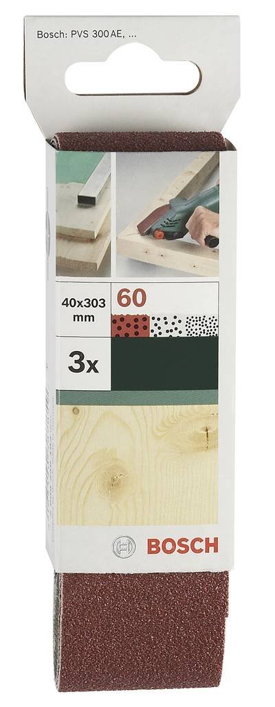 Bosch Accessories 2609256182 Schleifband Körnung (num) 60 (L x B) 303 mm x 40 mm 3 St.