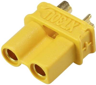 Reely RE-6619107 Akku Buchse XT30U, 2 mm Buchse vergoldet, zum Löten 1 St.