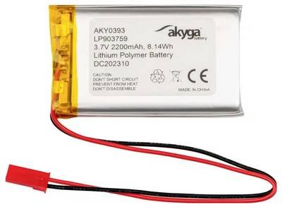 Akyga LP903759 Akkupack x Spezial-Akku LiPo 3.7 V 2200 mAh