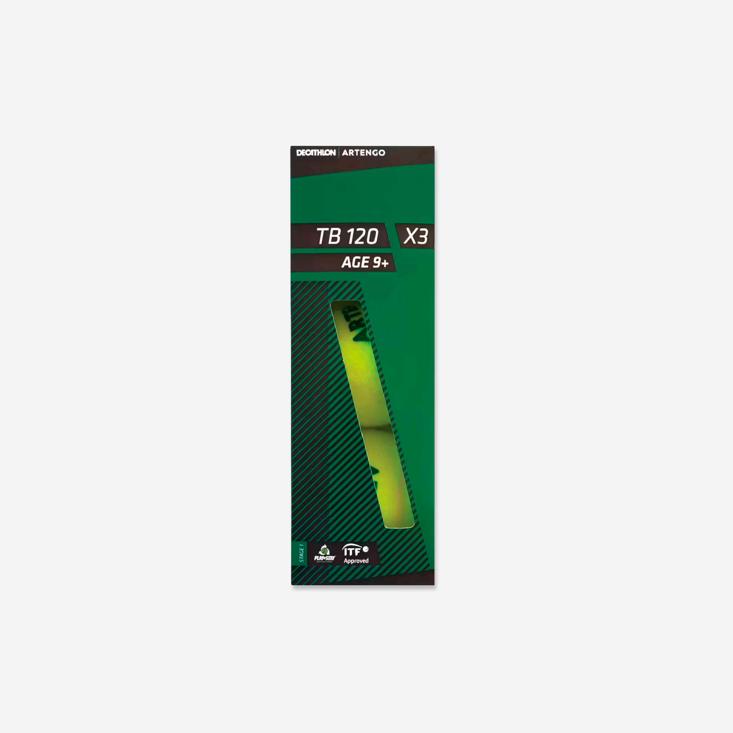 ARTENGO Pelota de tenis Artengo TB120 x3 punto verde