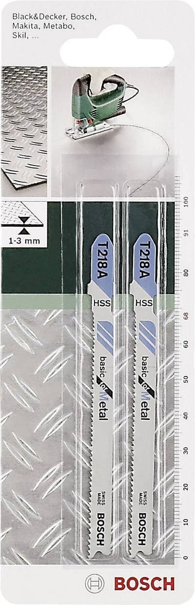 Bosch Accessories 2609256962 Stichsägeblatt HSS, T 218 A Basic for Metal 2 St.