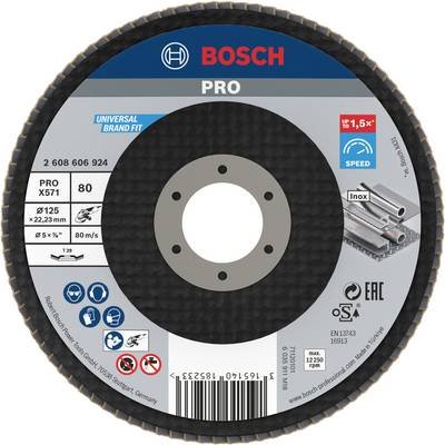 Bosch Accessories 2608606924 Bosch Power Tools Fächerschleifscheibe Durchmesser 125 mm 1 St.