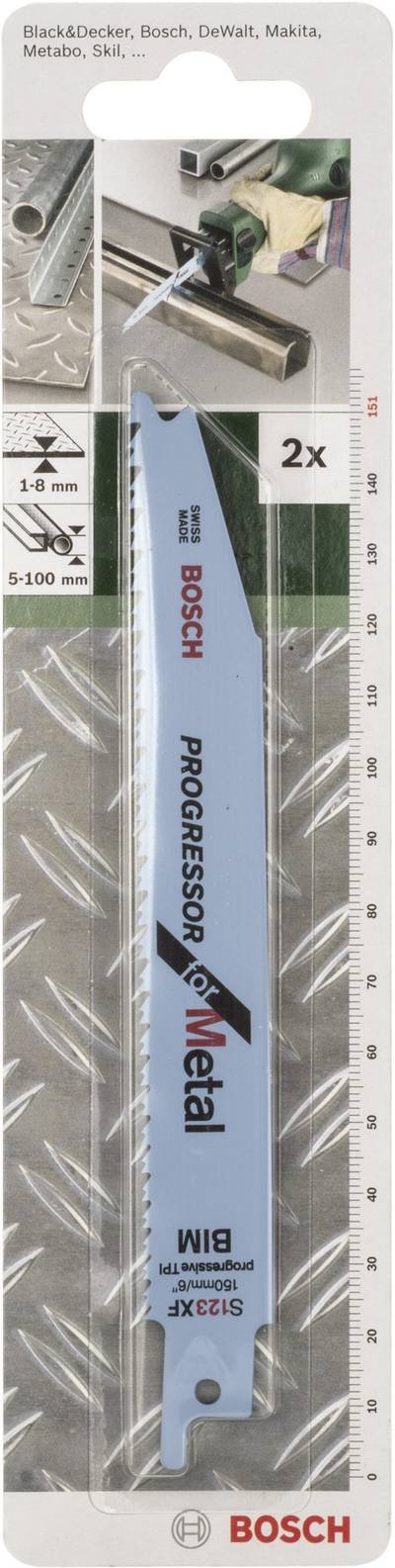 Bosch Accessories 2609256710 Säbelsägeblatt Bimetall, S 123 XF Progressor for Metal Sägeblatt-Länge 151 mm 2 St.