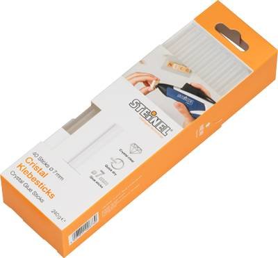 Steinel Heißklebesticks Ø 7 mm Cristal, transparente Klebesticks, zum Basteln und Dekorieren, 40 Stk. (240 g)