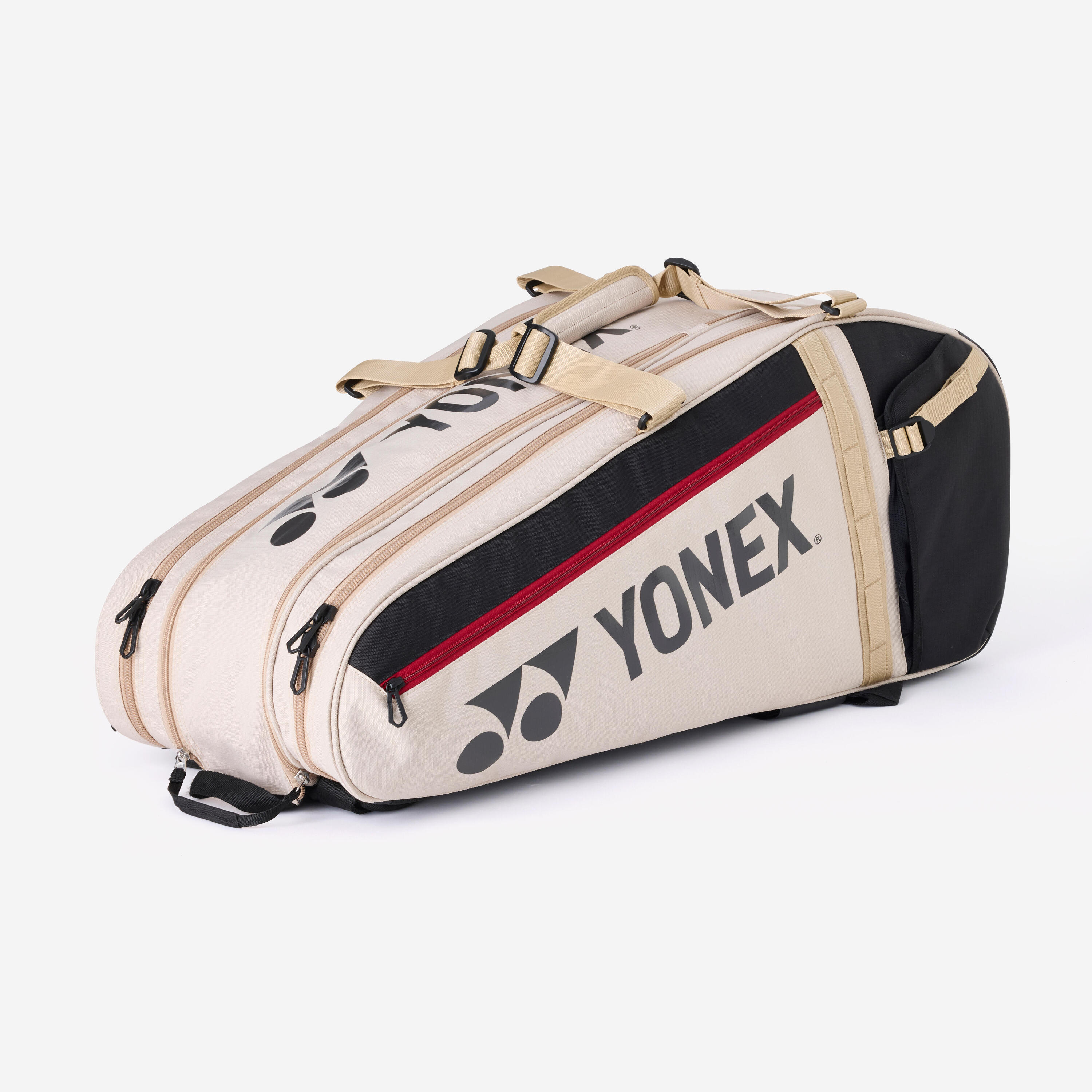 YONEX Raquetero adulto 12 raquetas, Yonex gearlogic 12r crudo rojo