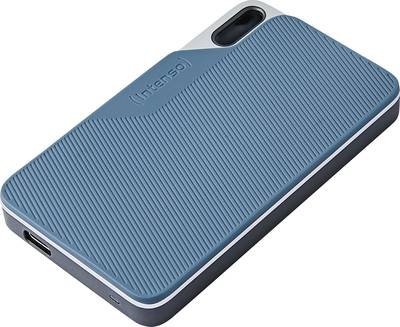 Intenso TX100 500 GB Externe SSD USB-C® (USB 3.2 Gen 1) Grau-Blau 3826450