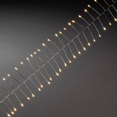 Konstsmide 1465-890 Micro-Lichterkette Innen batteriebetrieben Anzahl Leuchtmittel 60 LED Bernstein Beleuchtete Länge: 1
