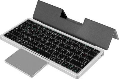 LogiLink ID0214 Bluetooth® Tastatur, Maus-Set Deutsch, QWERTZ Space Grau Easy Switch 3 Geräte