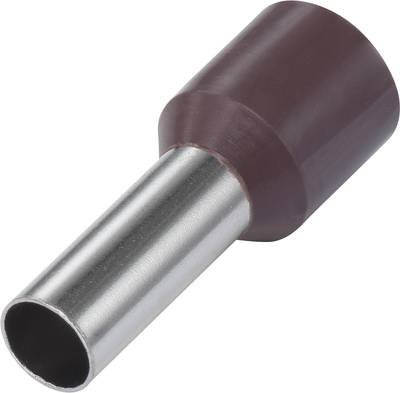 TRU COMPONENTS 1091272 Aderendhülse 0.14 mm² Teilisoliert Braun 100 St.
