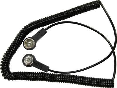 BJZ C-191 086 ESD-Erdungskabel 2.40 m Druckknopf 10.3 mm, Druckknopf 4 mm