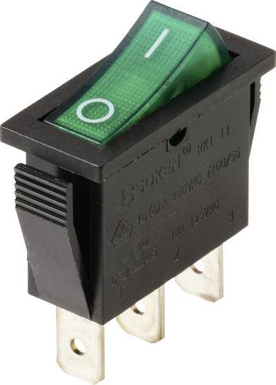 TRU COMPONENTS TC-13599536 Wippschalter 250 V/AC 16 A 1 x Aus/Ein rastend 1 St.