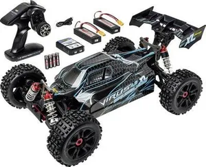 Carson Modellsport Virus 4.2 XL Schwarz, Türkis 1:8 RC Modellauto Elektro Buggy 100% RtR 2,4 GHz inkl. Akku, Ladegerät u