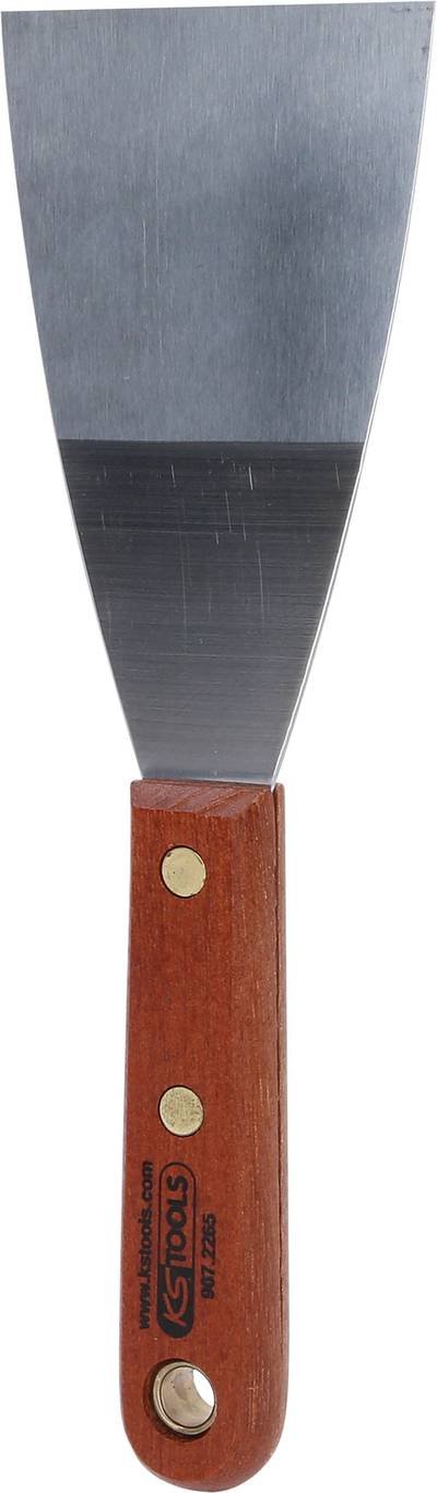 KS Tools 907.2265 EDELSTAHL Spachtel, 75mm, mit Holzgriff
