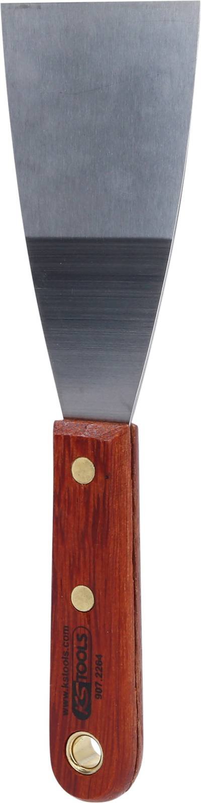 Edelstahl-Spachtel Holzgriff Breite 63 mm. KS Tools 63863349