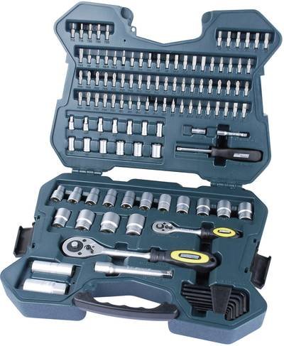 Brüder Mannesmann Steckschlüsselsatz metrisch 1/4" (6.3 mm), 1/2" (12.5 mm) 115teilig M98415