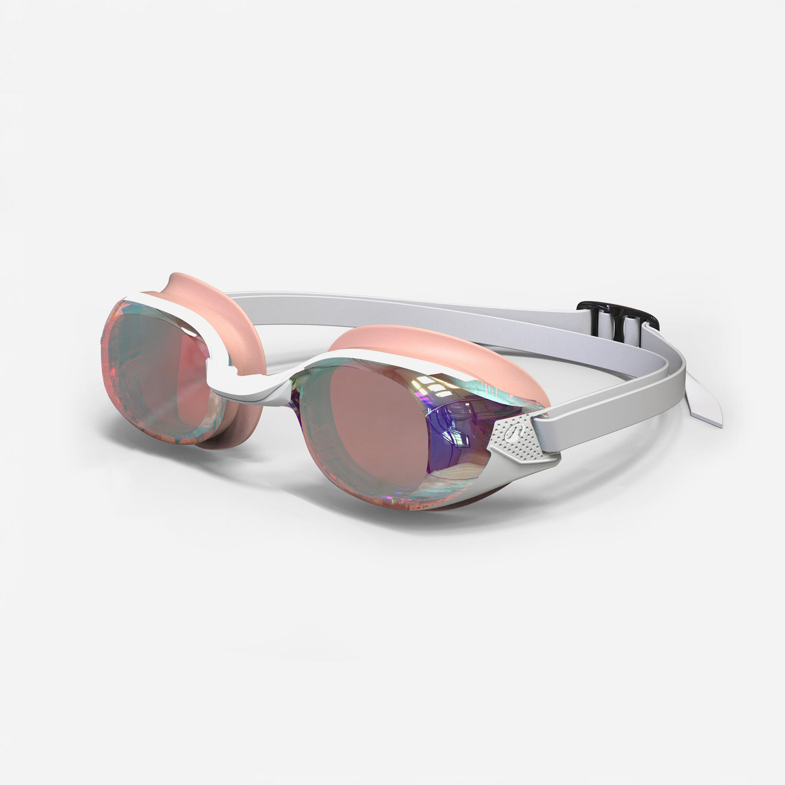 DECATHLON Gafas natación antivaho Bfit Cristales Espejo Rosa Talla Única