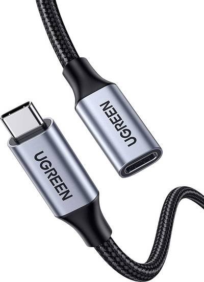 UGREEN USB-Kabel USB 3.2 Gen1 USB-C® Stecker, USB-C® Buchse 1 m Schwarz 30205