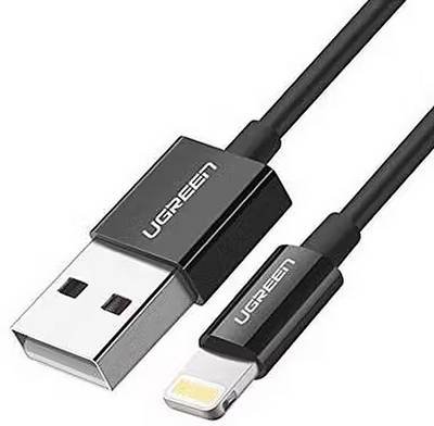 UGREEN USB-Kabel USB 2.0 Apple Lightning Stecker, USB-A Stecker 1 m Schwarz 80822