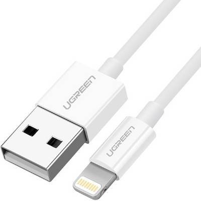 UGREEN USB-Kabel USB 2.0 Apple Lightning Stecker, USB-A Stecker 1 m Weiß 20728