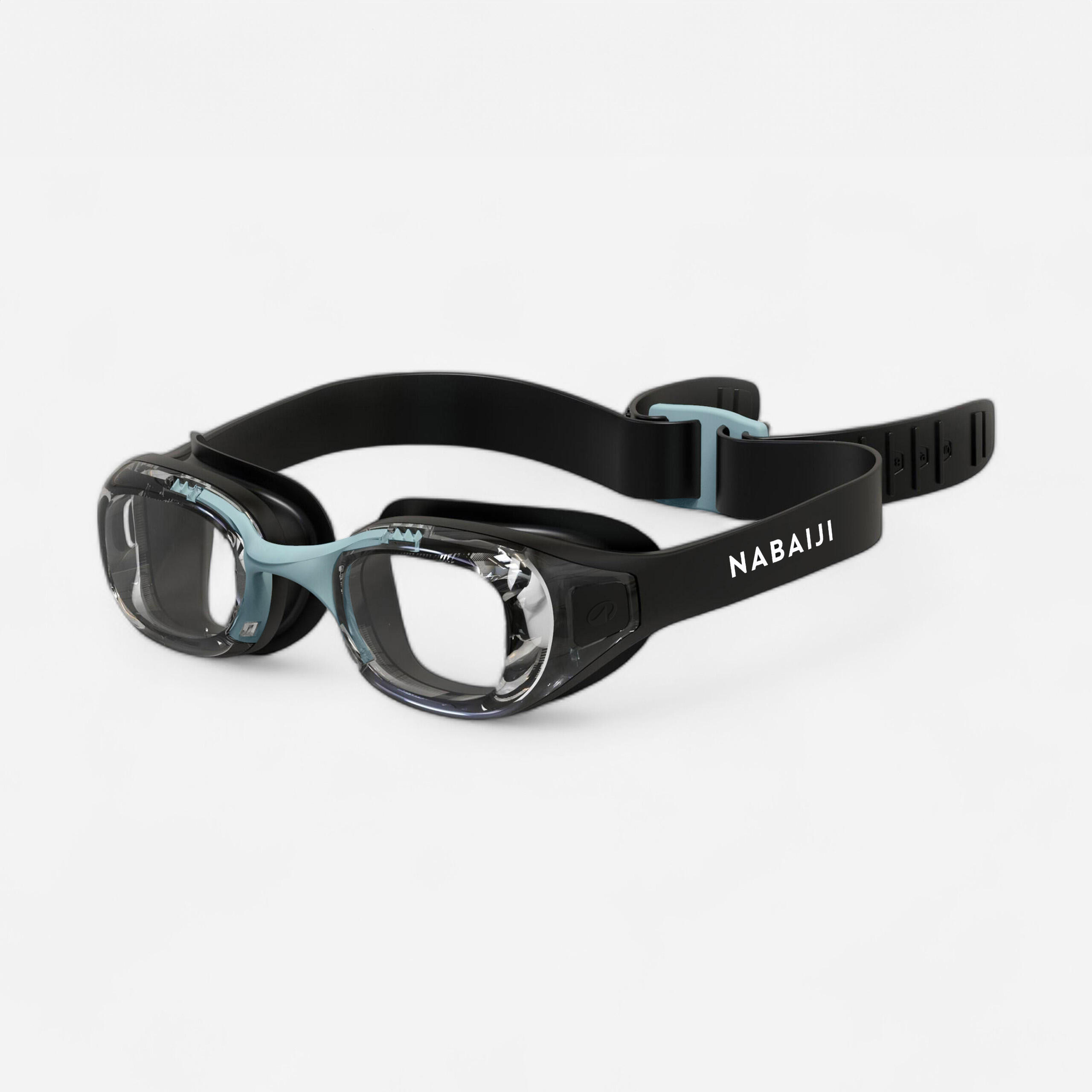 DECATHLON Gafas Natación Graduadas Xbase Negro Cristales Claros Talla Única