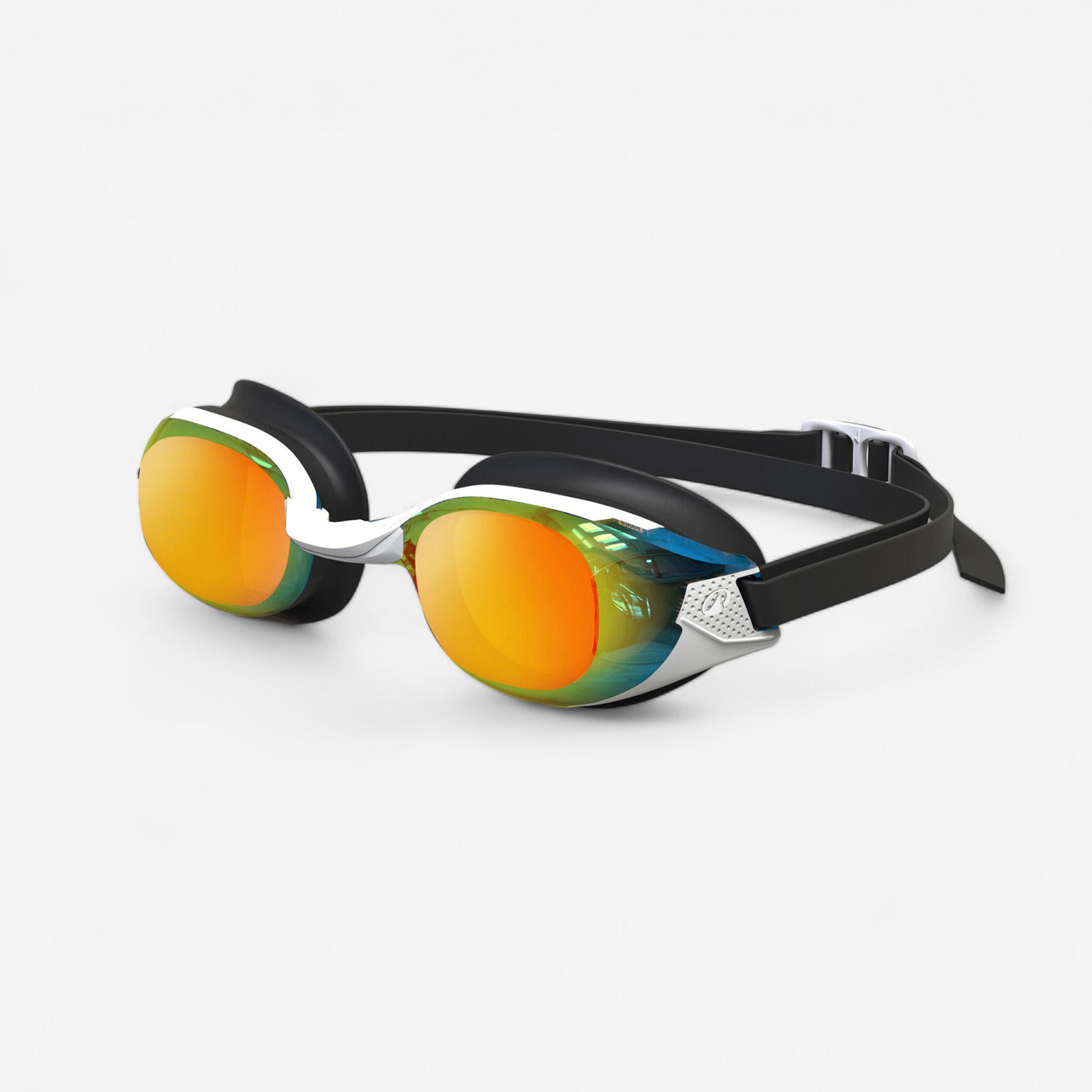 DECATHLON Gafas natación antivaho Bfit Cristales Espejo Naranja Talla Única