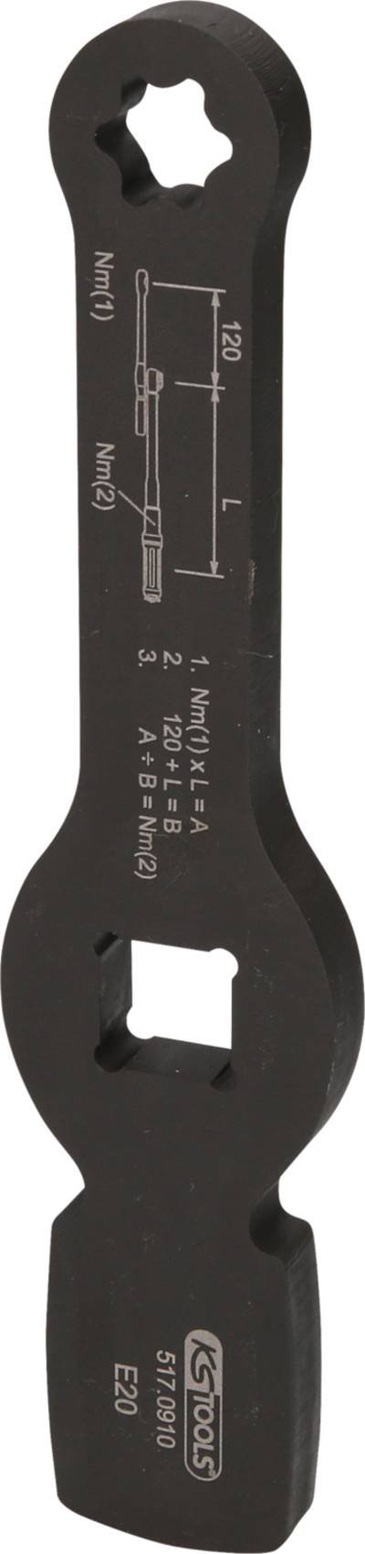 KS Tools 517.0910 3/4" Schlag-Torx-E-Schlüssel mit 2 Schlagflächen, E20