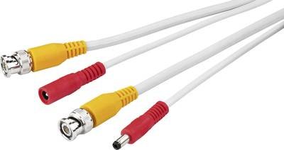 Monacor VSC-100/WS CCTV, Strom, Video Verlängerungskabel 10.00 m Weiß