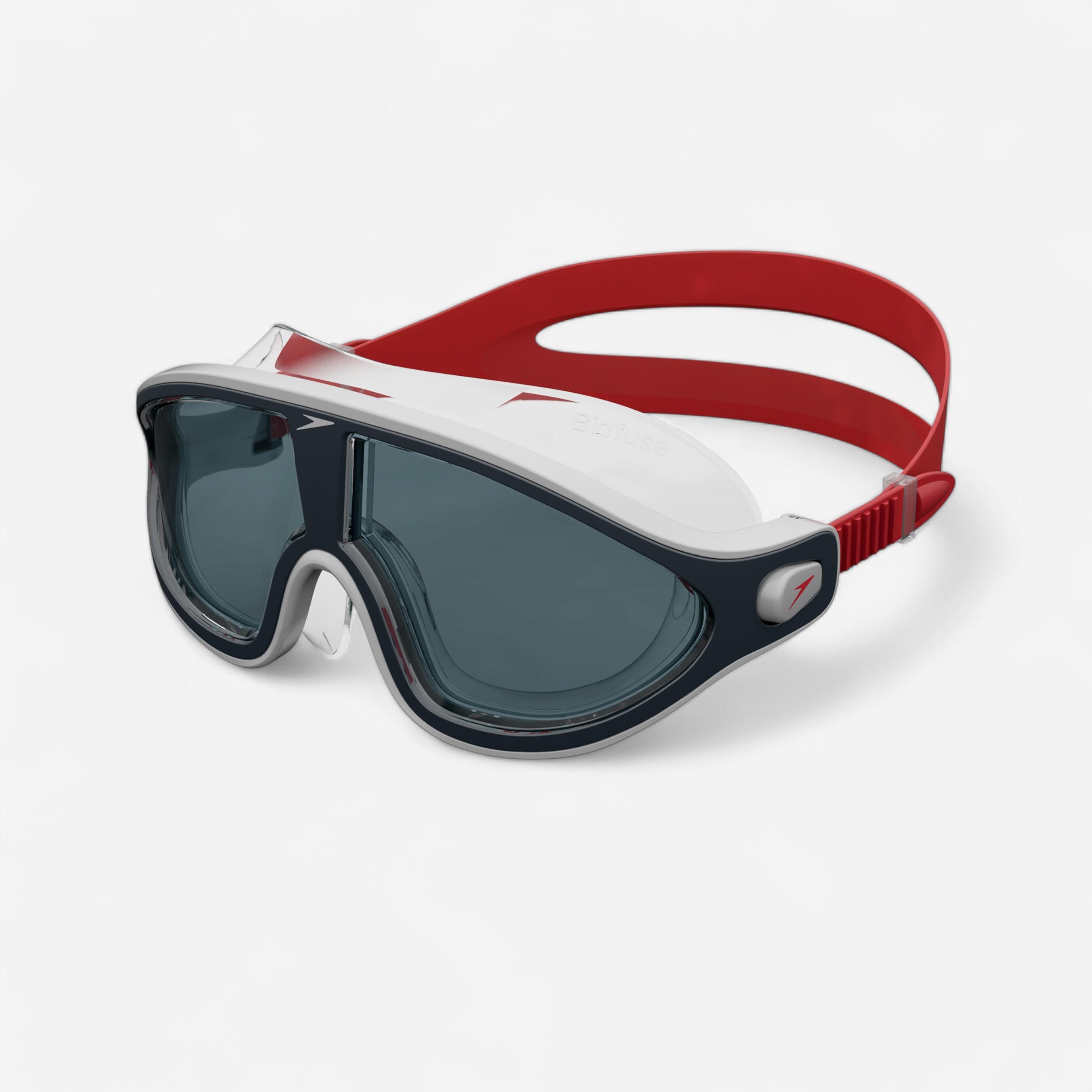 SPEEDO Gafas natación máscara Speedo Rift Rojo Gris Cristales Ahumados