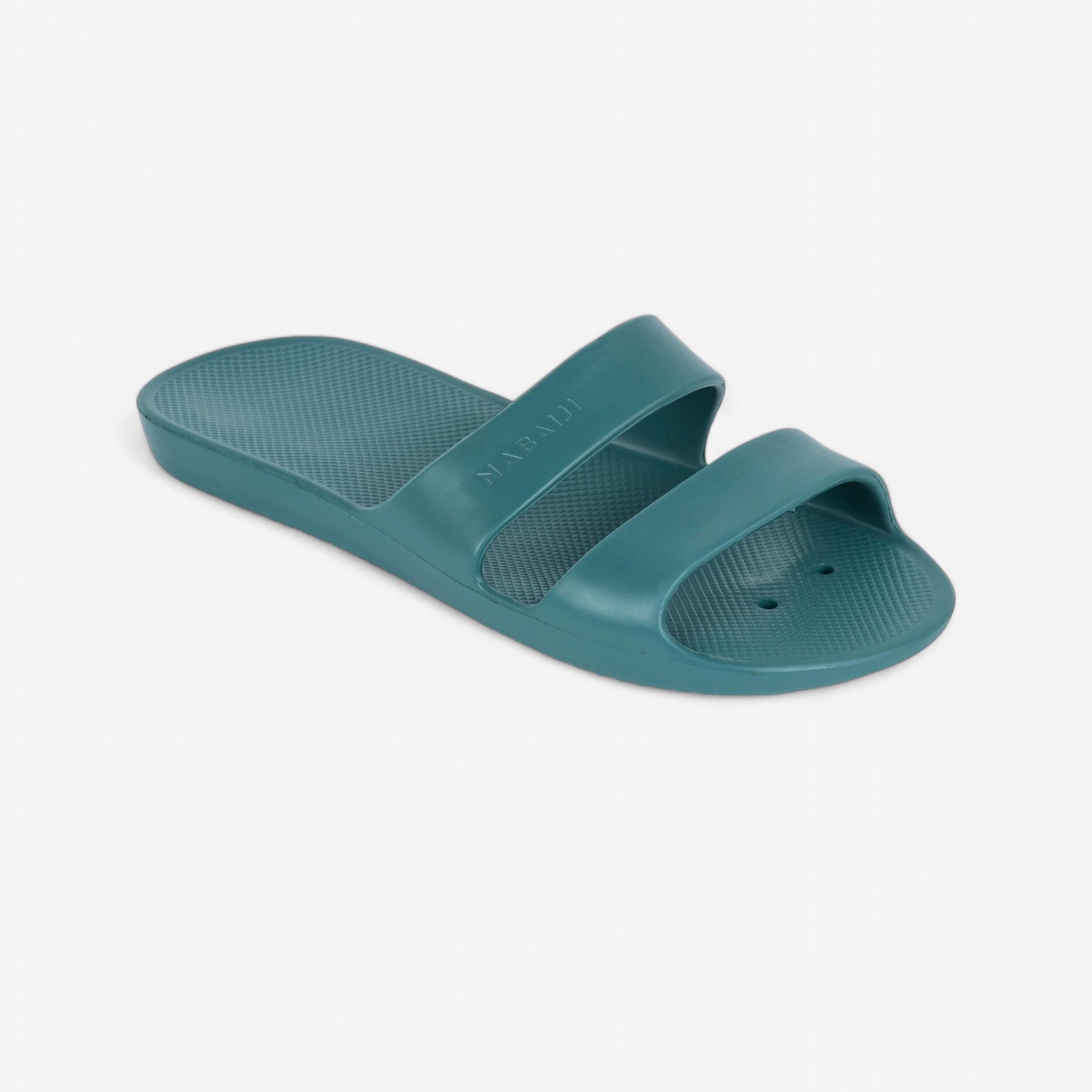DECATHLON Chanclas Piscina Slap 100 Basic Mujer Caqui