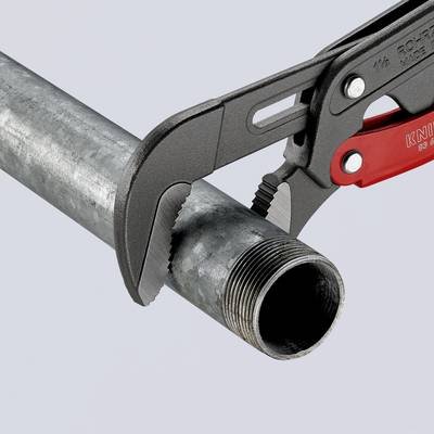 Rohrzange S-Maul grau pulverbeschichtet 420 mm