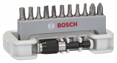 Bosch Accessories 2608522131 Bit-Set 12teilig Schlitz, Kreuzschlitz Phillips, Kreuzschlitz Pozidriv, Innen-Sechskant, In