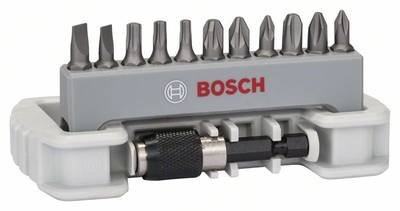 Bosch Accessories 2608522130 Bit-Set 12teilig Schlitz, Kreuzschlitz Phillips, Kreuzschlitz Pozidriv, Innen-Sechsrund (TX