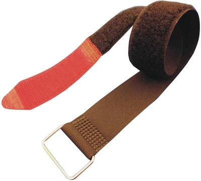 FASTECH® F101-38-600M Klettband mit Gurt Haft- und Flauschteil (L x B) 600 mm x 38 mm Schwarz, Rot 1 St.