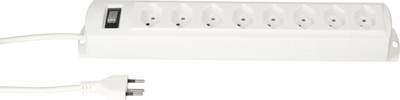 Max Hauri 136348 Steckdosenleiste mit Schalter Weiß CH-Stecker 1 St.