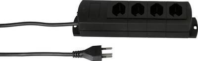 Max Hauri 136322 Steckdosenleiste ohne Schalter Schwarz CH-Stecker 1 St.
