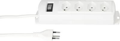 Max Hauri 136316 Steckdosenleiste mit Schalter Weiß CH-Stecker 1 St.
