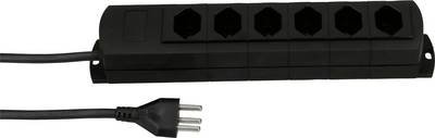 Max Hauri 124465 Steckdosenleiste ohne Schalter Schwarz CH-Stecker 1 St.