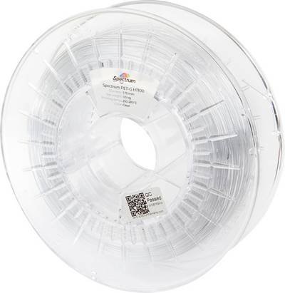 Spectrum Filaments 80412 PET-G HT100 Filament PETG hitzebeständig, chemisch beständig 1.75 mm 500 g Klar, Transparent 1