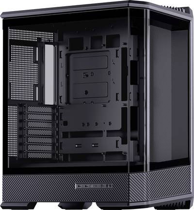 Jonsbo D400 PC-Gehäuse, Midi Tower, ATX, Tempered Glass - schwarz