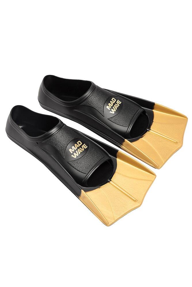 MAD WAVE Aletas natación cortas MAD WAVE FINS TRAINING Doradas