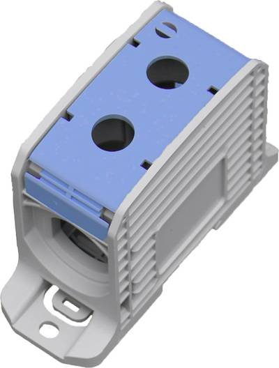 HoraeTec 087910-1-3 Reihenklemme PA Lichtgrau (RAL 7035), Blau 1polig 420 A, 340 A 600 V Leiter-Typ = N