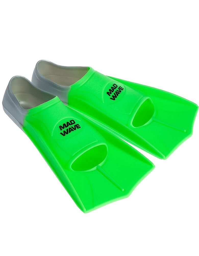 MAD WAVE Aletas natación cortas MAD WAVE FINS TRAINING Verdes