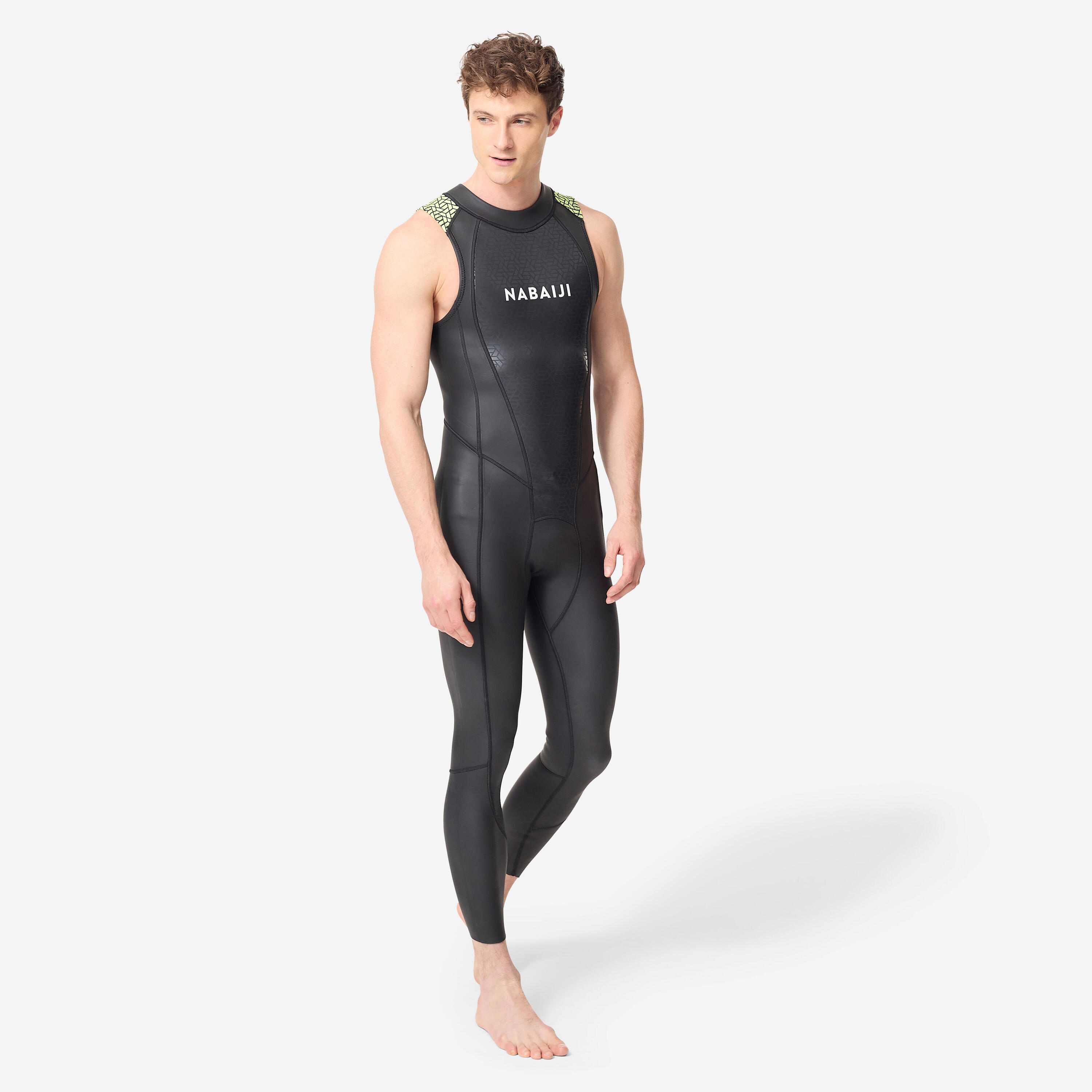 DECATHLON Traje Neopreno LongJohn Natación Mar Abierto OWS 500 2/2 Hombre Negro