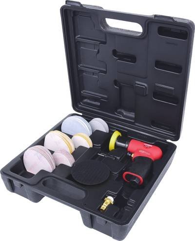 KS Tools 515.5110 Mini-Druckluft-Exzenterschleifer-Satz, 63-tlg